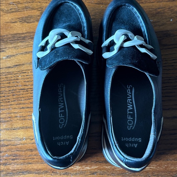Softwaves Cala Loafers Platform Leather Suede Chain Arch Support Comfort size 6 - Picture 6 of 9